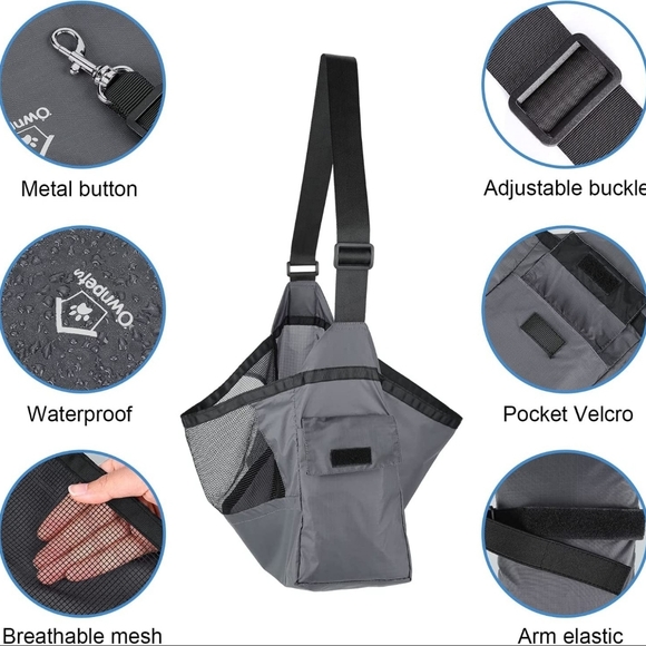 Ownpets Pet Sling | Lightweight Pet Sling Travel Bag with Storage Pouch - Picture 9 of 13